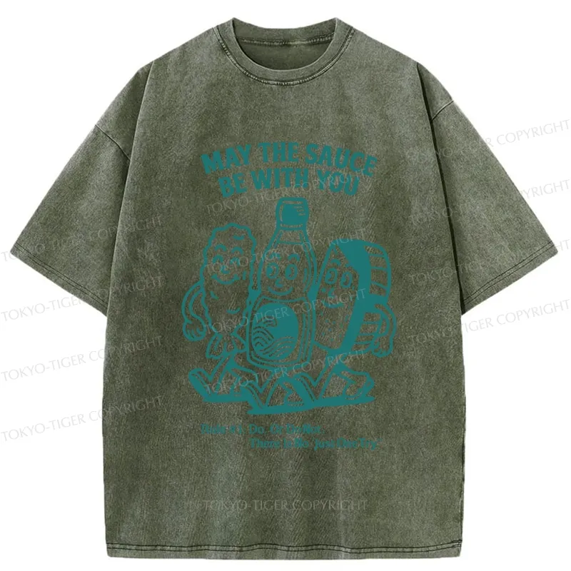 Tokyo-Tiger May The Sauce Be With You Washed T-Shirt