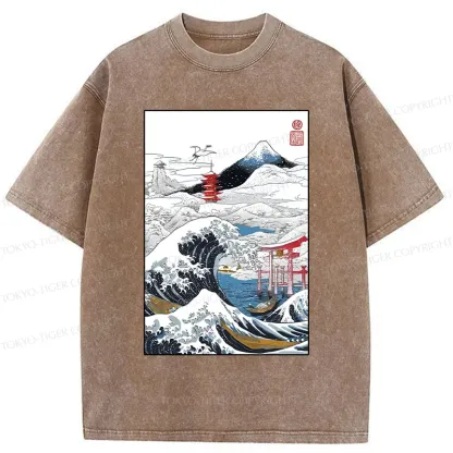Tokyo-Tiger Snowy Japan Washed T-Shirt