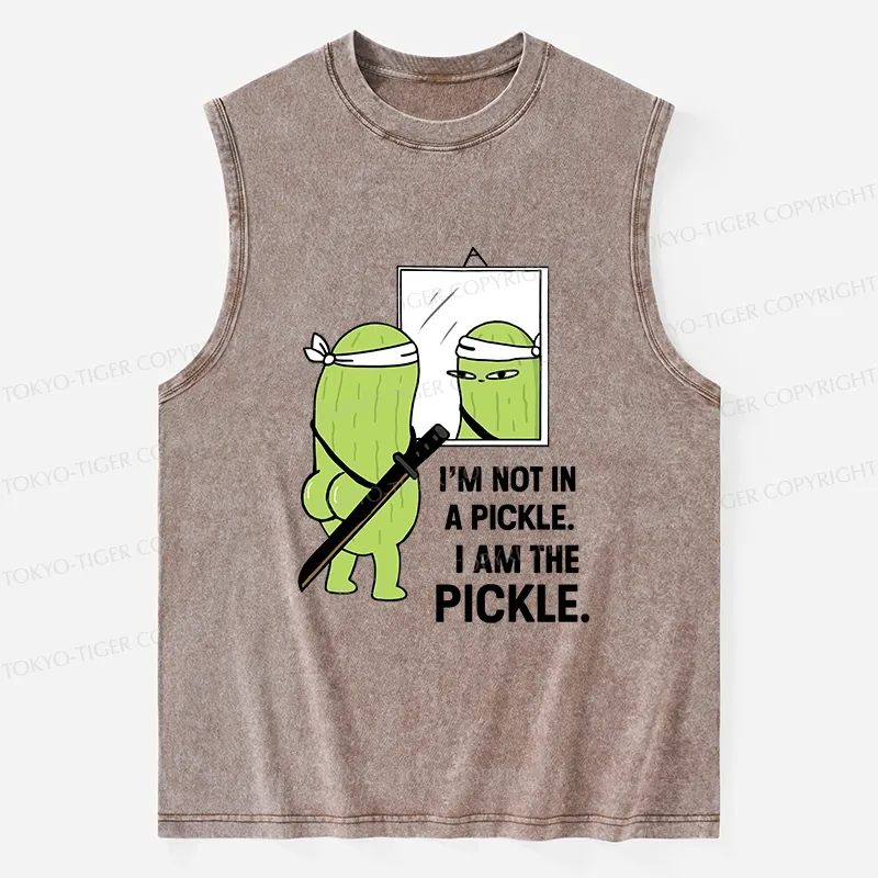 Tokyo-Tiger Funny I Am The Pickle Washed Tank