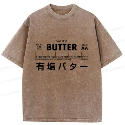 Tokyo-Tiger Funny Butter Washed T-Shirt