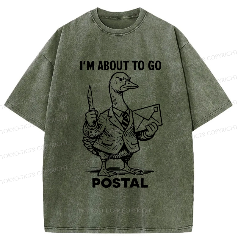 Tokyo-Tiger I'm About To Go Postal Washed T-Shirt