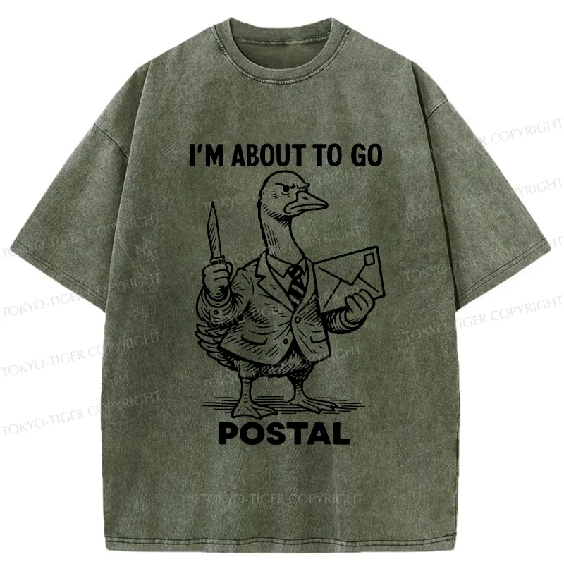 Tokyo-Tiger I'm About To Go Postal Washed T-Shirt