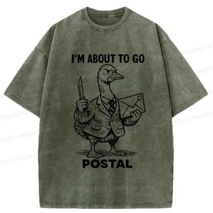 Tokyo-Tiger I'm About To Go Postal Washed T-Shirt