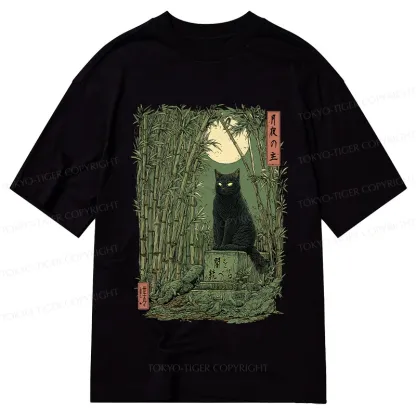 Tokyo-Tiger Black Cat In The Bamboo Forest Classic T-Shirt