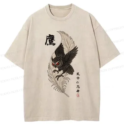 Tokyo-Tiger Ninja In The Wind Washed T-Shirt