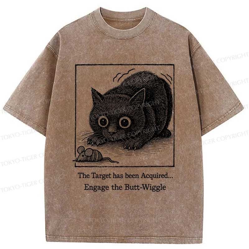 Tokyo-Tiger Swinging Cat Washed T-Shirt