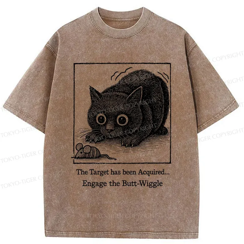 Tokyo-Tiger Swinging Cat Washed T-Shirt