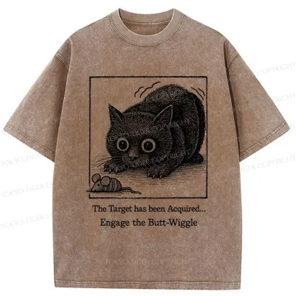 Tokyo-Tiger Swinging Cat Washed T-Shirt