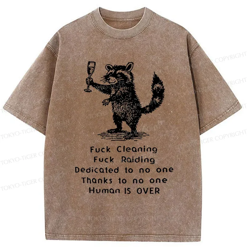 Tokyo-Tiger Rebellious Raccoon Washed T-Shirt