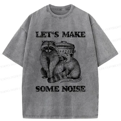 Tokyo-Tiger Noisy Raccoons And Possums Washed T-Shirt