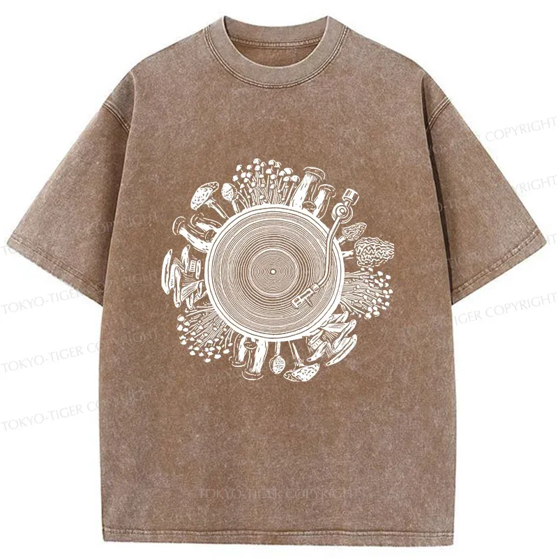 Tokyo-Tiger Plant Record Washed T-Shirt