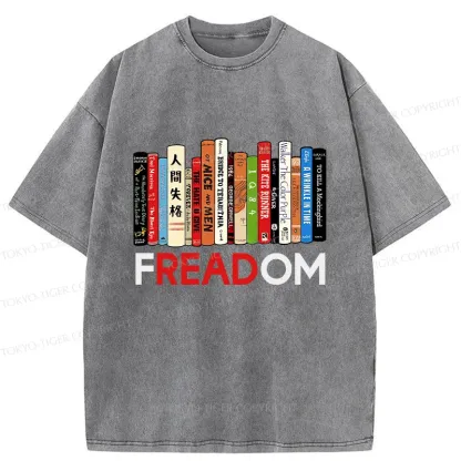 Tokyo-Tiger Freedom To Read Washed T-Shirt