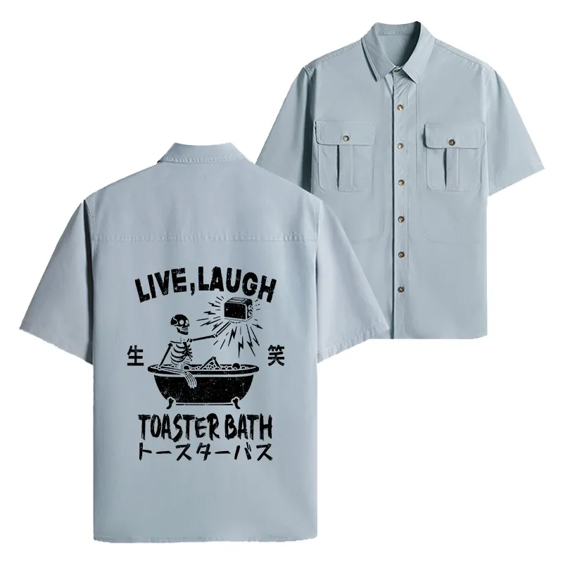 Tokyo-Tiger Funny Electric Shock Skeleton Work Shirt