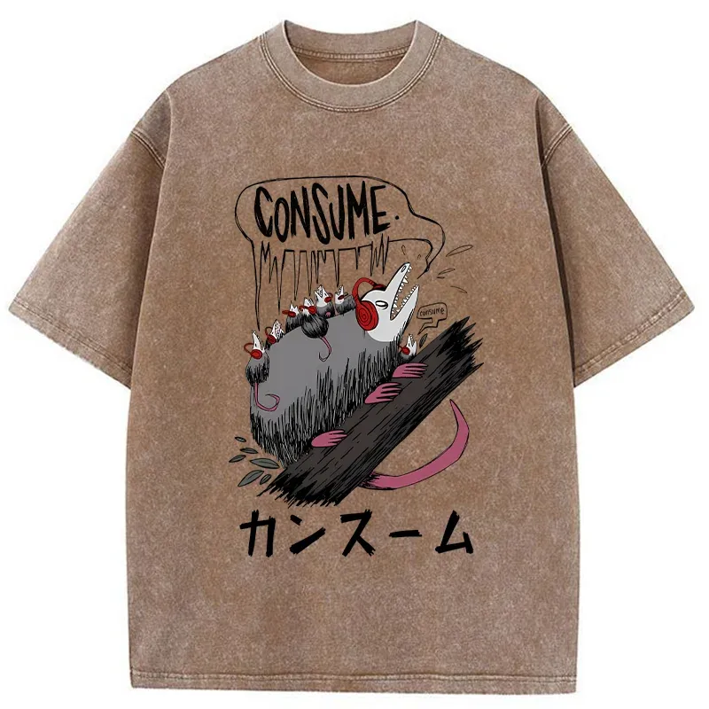 Tokyo-Tiger Consume Possum Japan Washed T-Shirt
