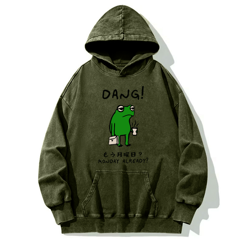 Tokyo-Tiger Is It Already Monday Washed Hoodie