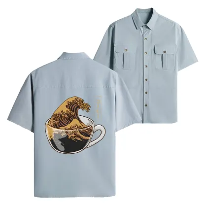 Tokyo-Tiger Coffee Wave Work Shirt