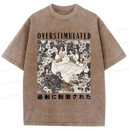 Tokyo-Tiger Overthinking Duck Washed T-Shirt