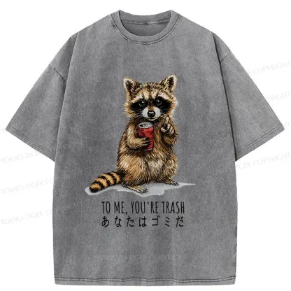 Tokyo-Tiger Raccoon's Favorite Trash Washed T-Shirt