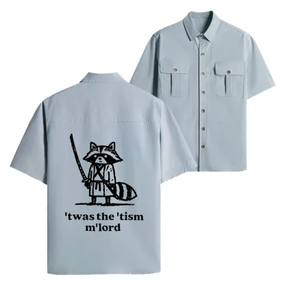 Tokyo-Tiger Focused Samurai Raccoon Work Shirt