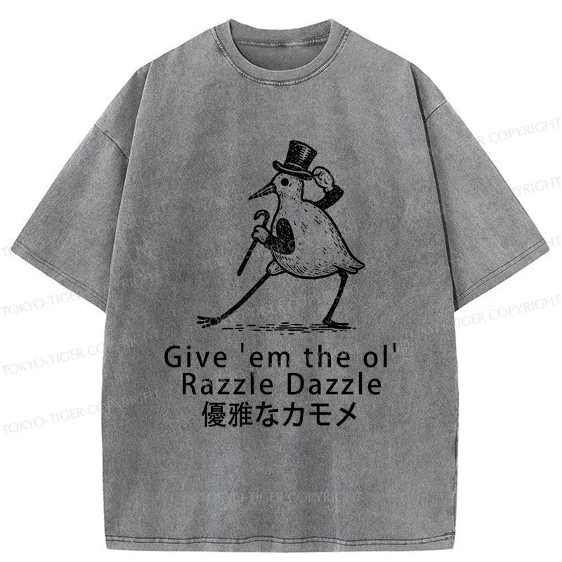 Tokyo-Tiger Gentleman Seagull Washed T-Shirt