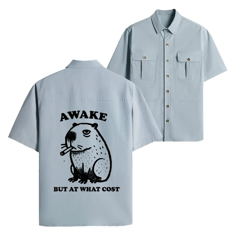 Tokyo-Tiger Smoking Capybara Work Shirt