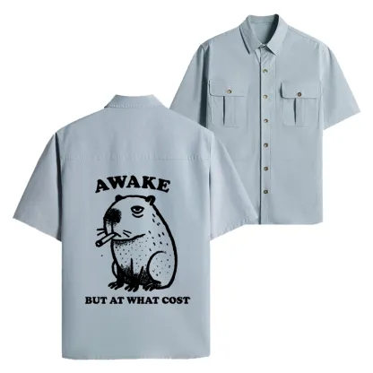 Tokyo-Tiger Smoking Capybara Work Shirt