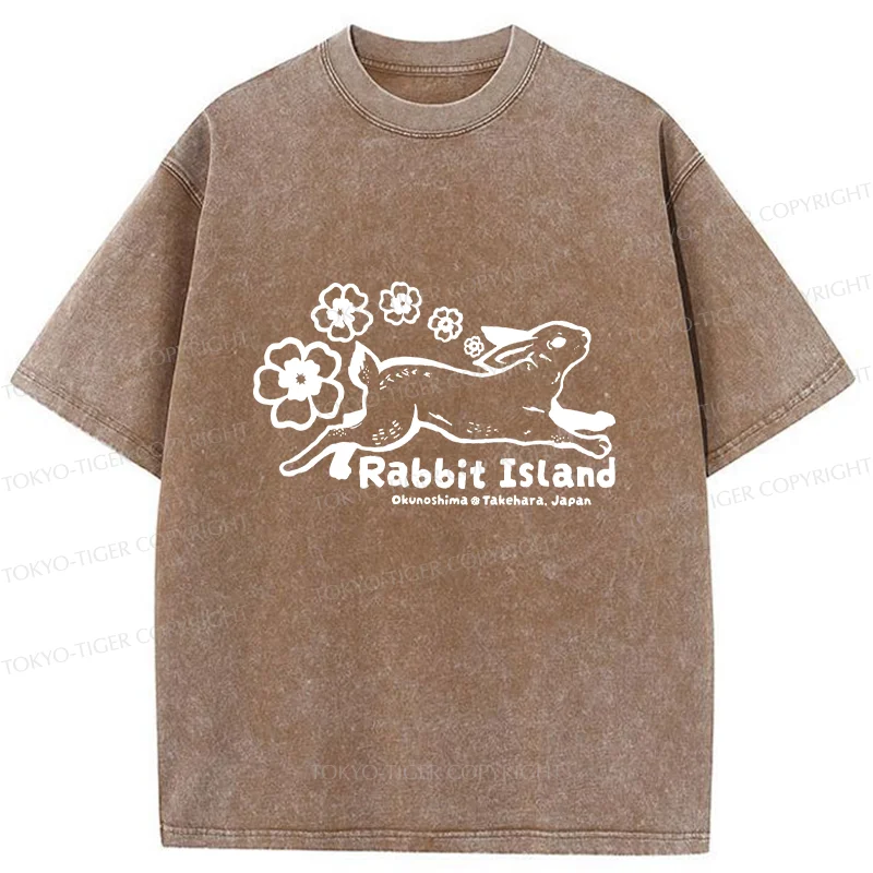 Tokyo-Tiger Rabbit Island Washed T-Shirt