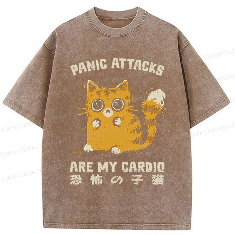 Tokyo-Tiger Frightened Kitten Washed T-Shirt