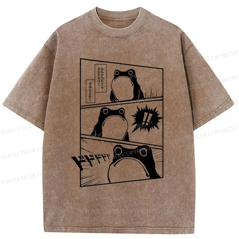 Tokyo-Tiger Shocked Frog Washed T-Shirt