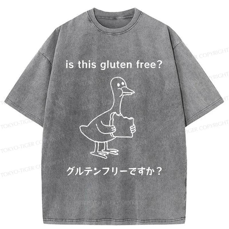Tokyo-Tiger Avoid Gluten Product Washed T-Shirt
