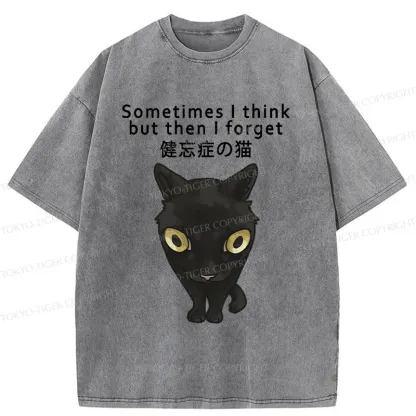 Tokyo-Tiger Amnesiac Cat Washed T-Shirt