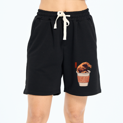 Tokyo-Tiger The Great Wave of Coffee Unisex Shorts