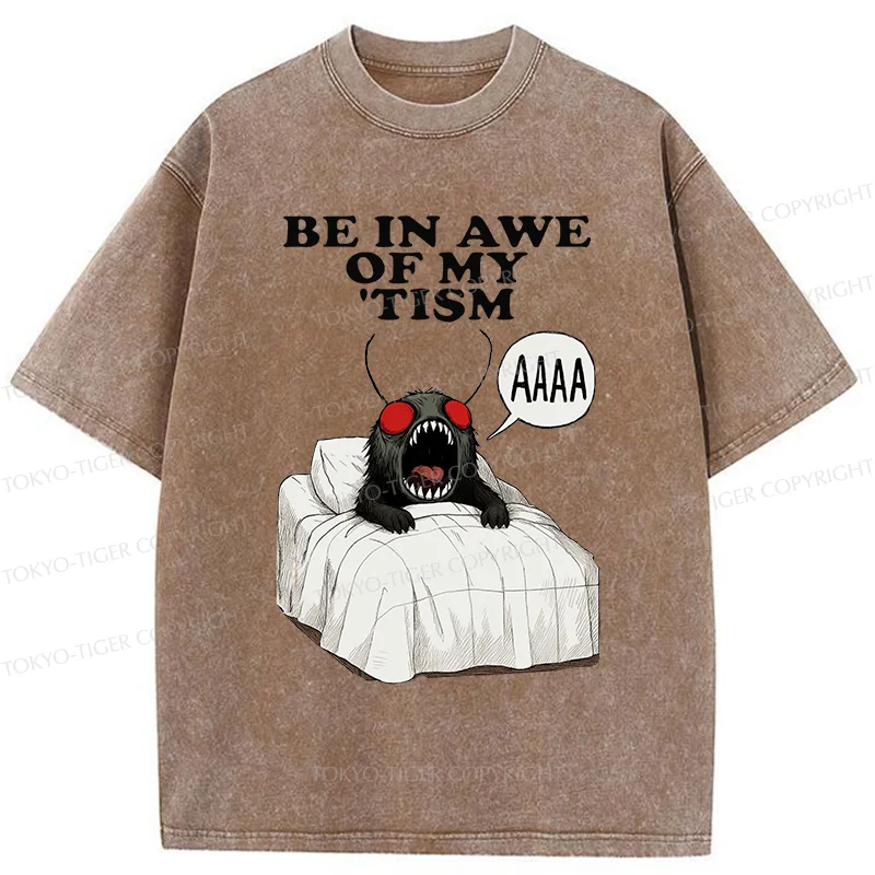 Tokyo-Tiger Mothman Wakes Up Washed T-Shirt