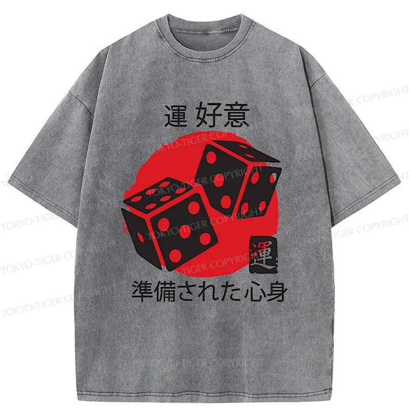Tokyo-Tiger Lucky Sieve Washed T-Shirt