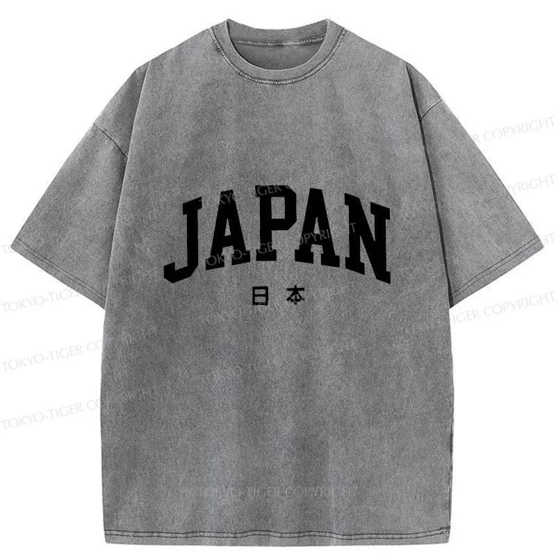Tokyo-Tiger Simple Japan Washed T-Shirt