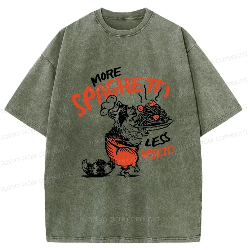 Tokyo-Tiger Raccoon Chef Washed T-Shirt