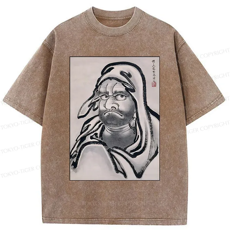Tokyo-Tiger Retro Portrait Washed T-Shirt