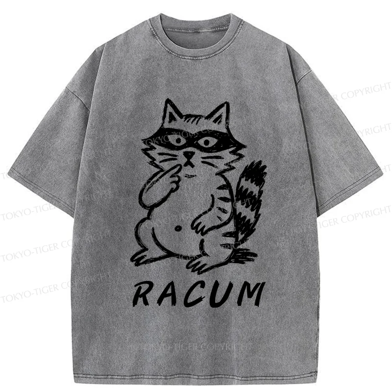 Tokyo-Tiger Cunning Raccoon Washed T-Shirt