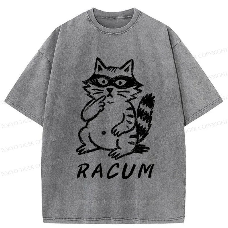 Tokyo-Tiger Cunning Raccoon Washed T-Shirt
