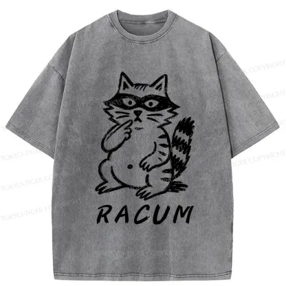 Tokyo-Tiger Cunning Raccoon Washed T-Shirt