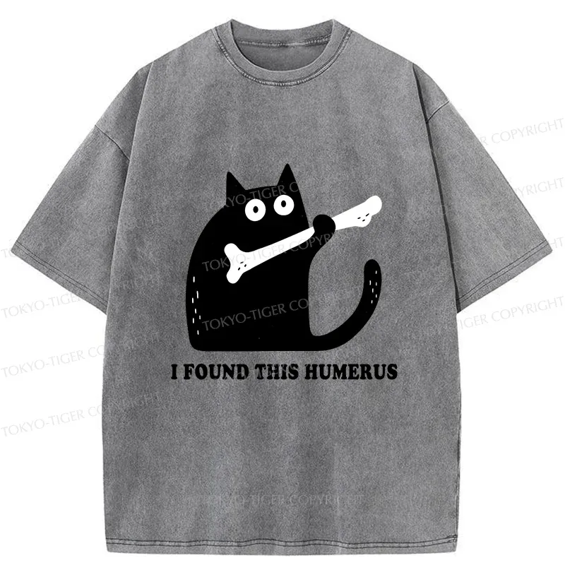 Tokyo-Tiger Cat Found This Humerus Washed T-Shirt