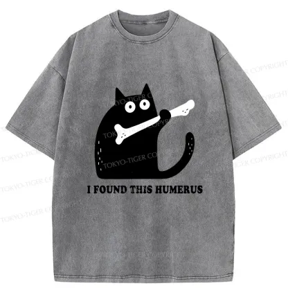 Tokyo-Tiger Cat Found This Humerus Washed T-Shirt