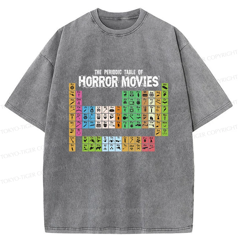 Tokyo-Tiger Horror Elements Washed T-Shirt