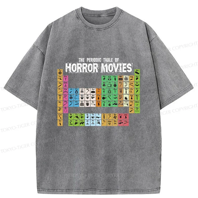 Tokyo-Tiger Horror Elements Washed T-Shirt