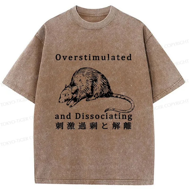 Tokyo-Tiger Stimulated Mice Washed T-Shirt