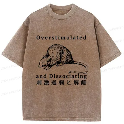 Tokyo-Tiger Stimulated Mice Washed T-Shirt