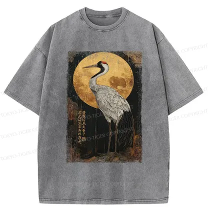 Tokyo-Tiger Vintage Japanese Crane Washed T-Shirt