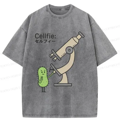 Tokyo-Tiger Cell Selfie Washed T-Shirt