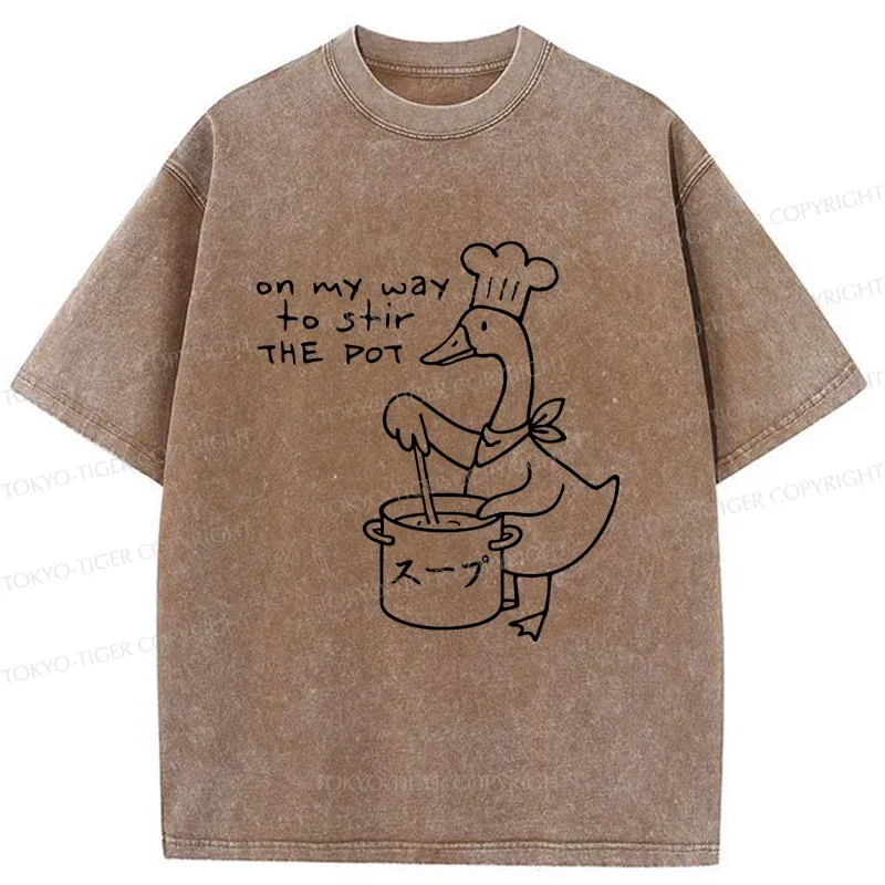 Tokyo-Tiger Goose Chef Washed T-Shirt