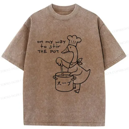 Tokyo-Tiger Goose Chef Washed T-Shirt